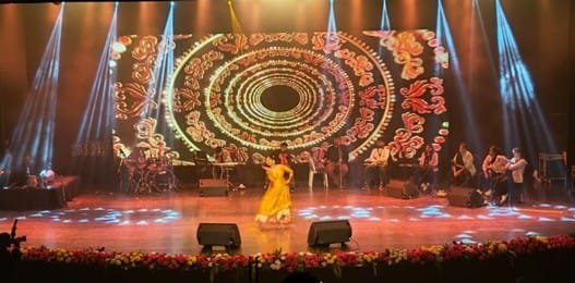 Dance performance at a corporate event in Bal Gandharva Rang Mandir, Bandra, Mumbai