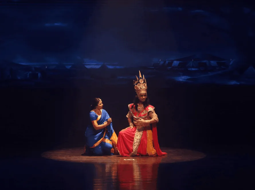 Live stage performance at Balgandharva Rangmandir auditorium