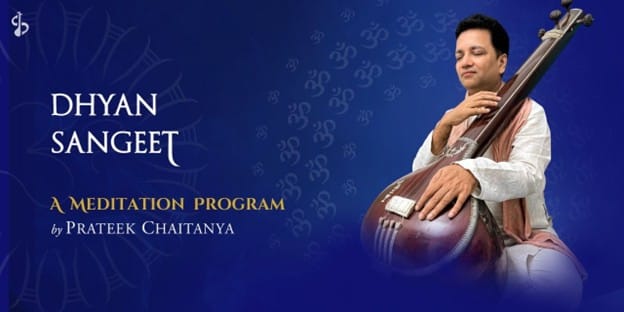 Dhyan Sangeet meditation program featuring live classical music and mindfulness session, part of upcoming events in Mumbai